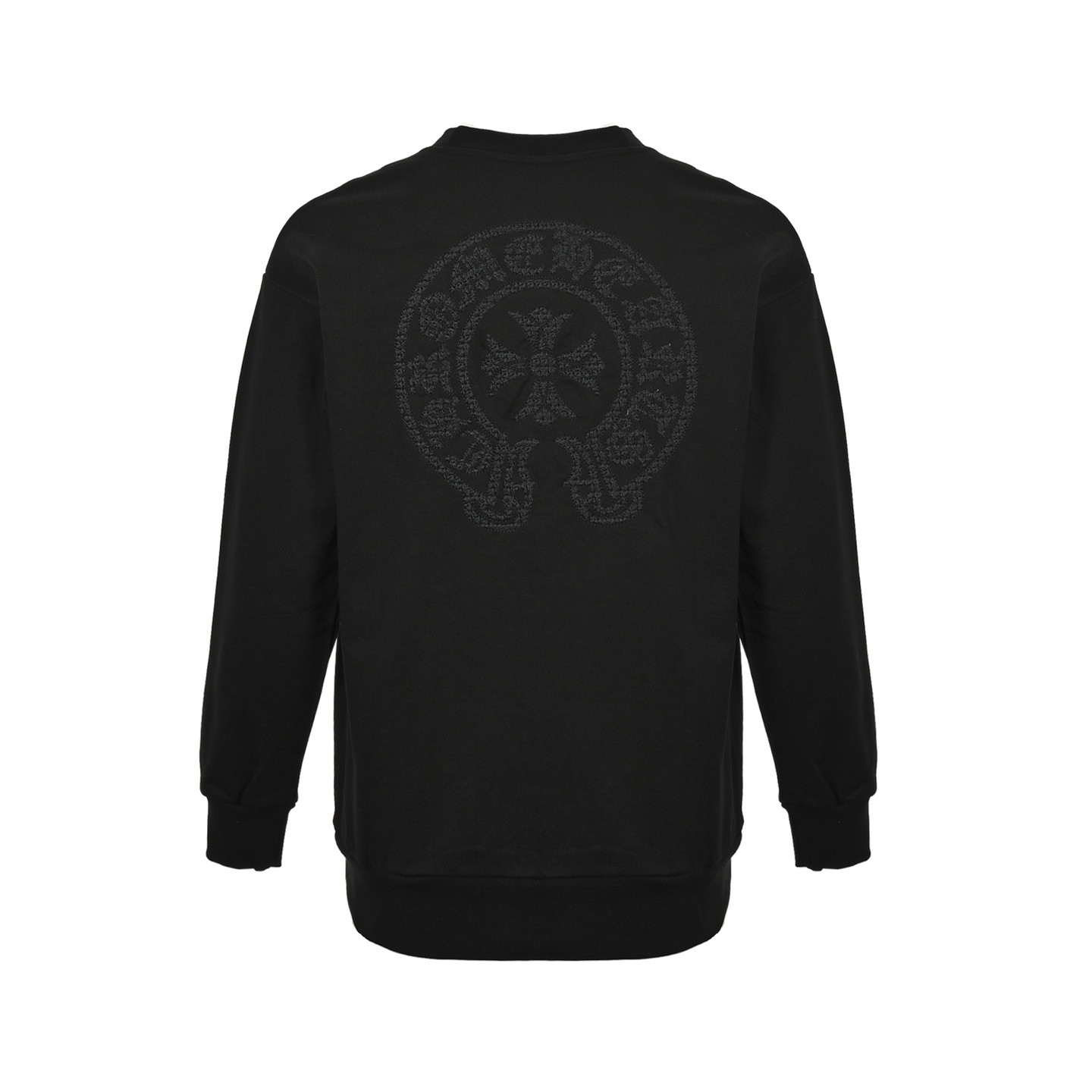 Chrome Hearts/克罗心 25Fw 暗纹编织刺绣圆领卫衣
