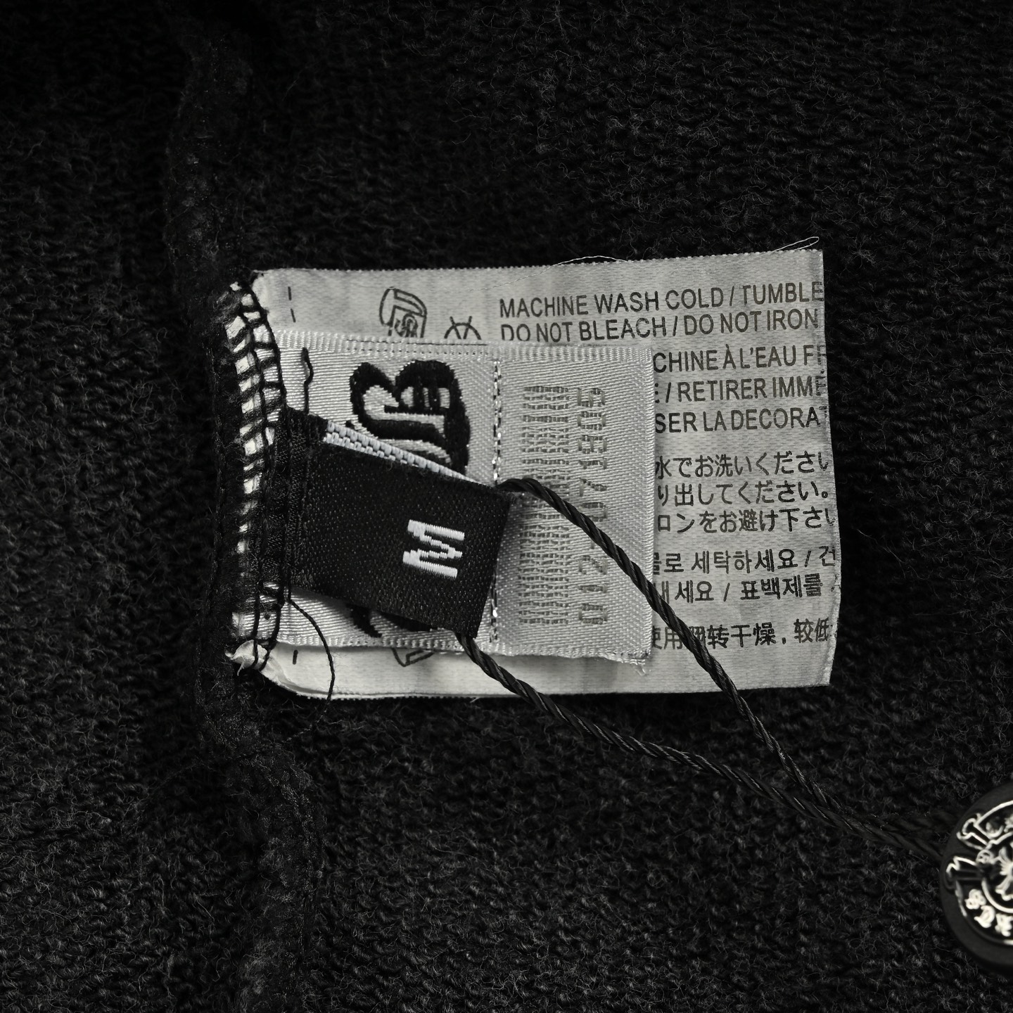 Chrome Hearts/克罗心 25Fw 烫钻字母logo水洗圆领卫衣