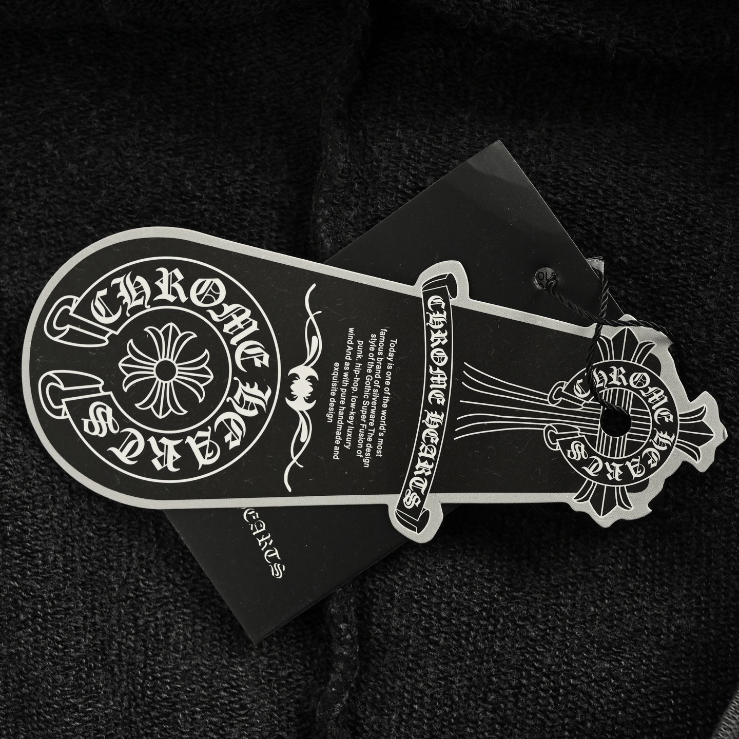 Chrome Hearts/克罗心 25Fw 烫钻字母logo水洗圆领卫衣