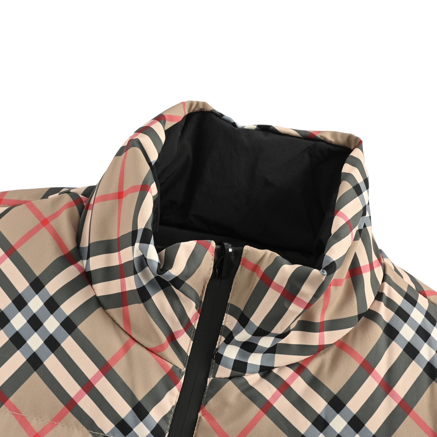 Burberry/巴宝莉 25Fw 斜格纹双面穿羽绒马甲