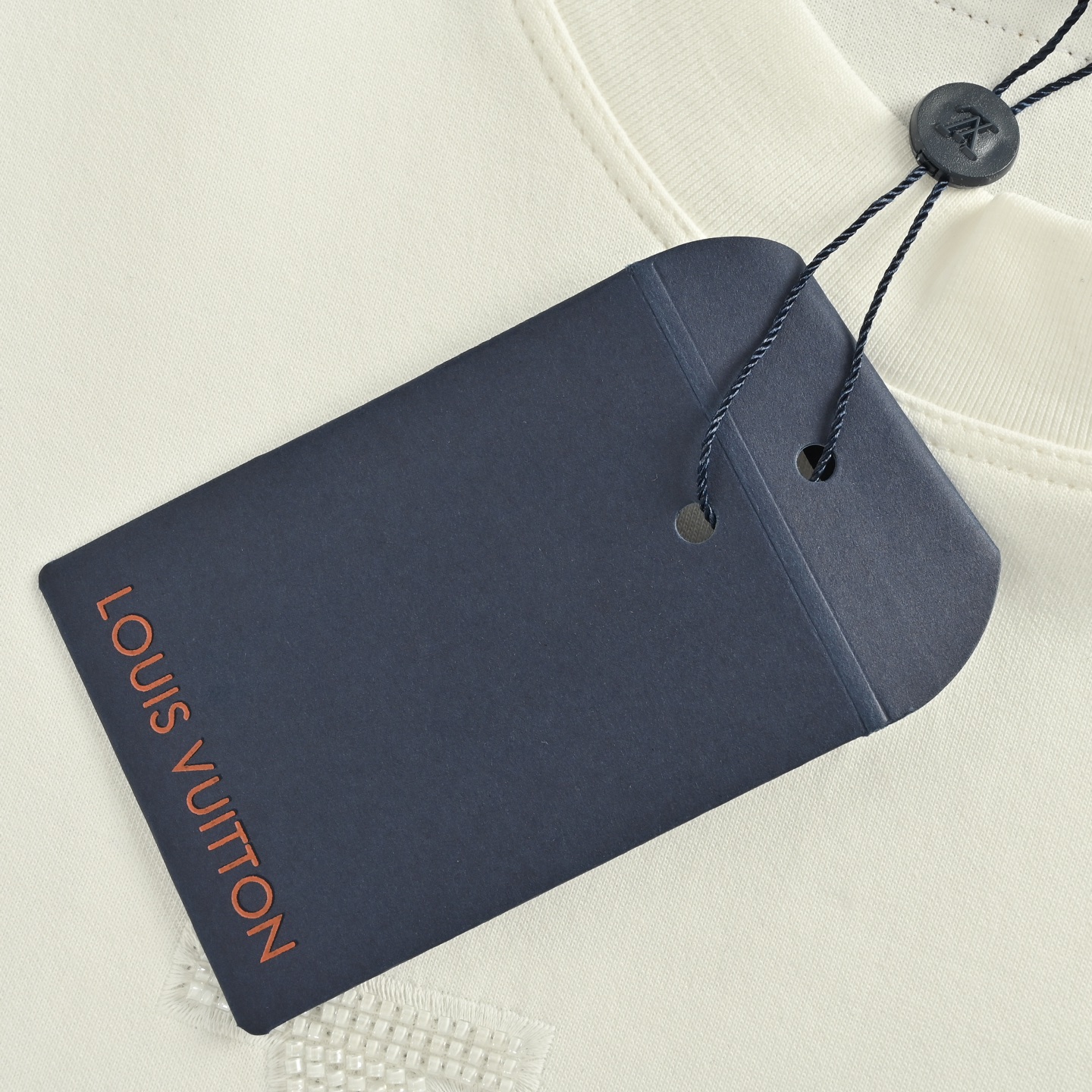 Louis Vuitton/路易威登 25Fw 大logo串珠刺绣长袖T恤 定织定染 水洗柔滑长绒棉