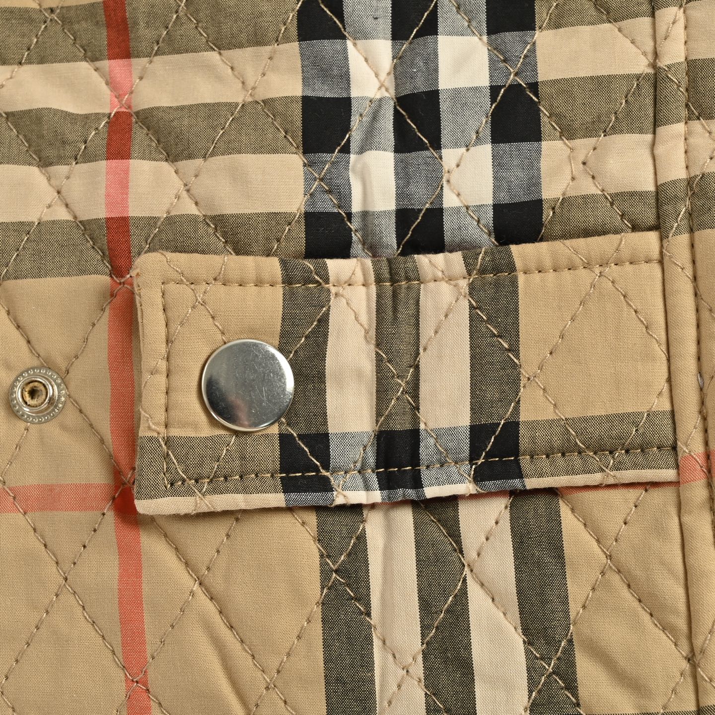 Burberry/巴宝莉 格纹双面穿菱格棉服外套