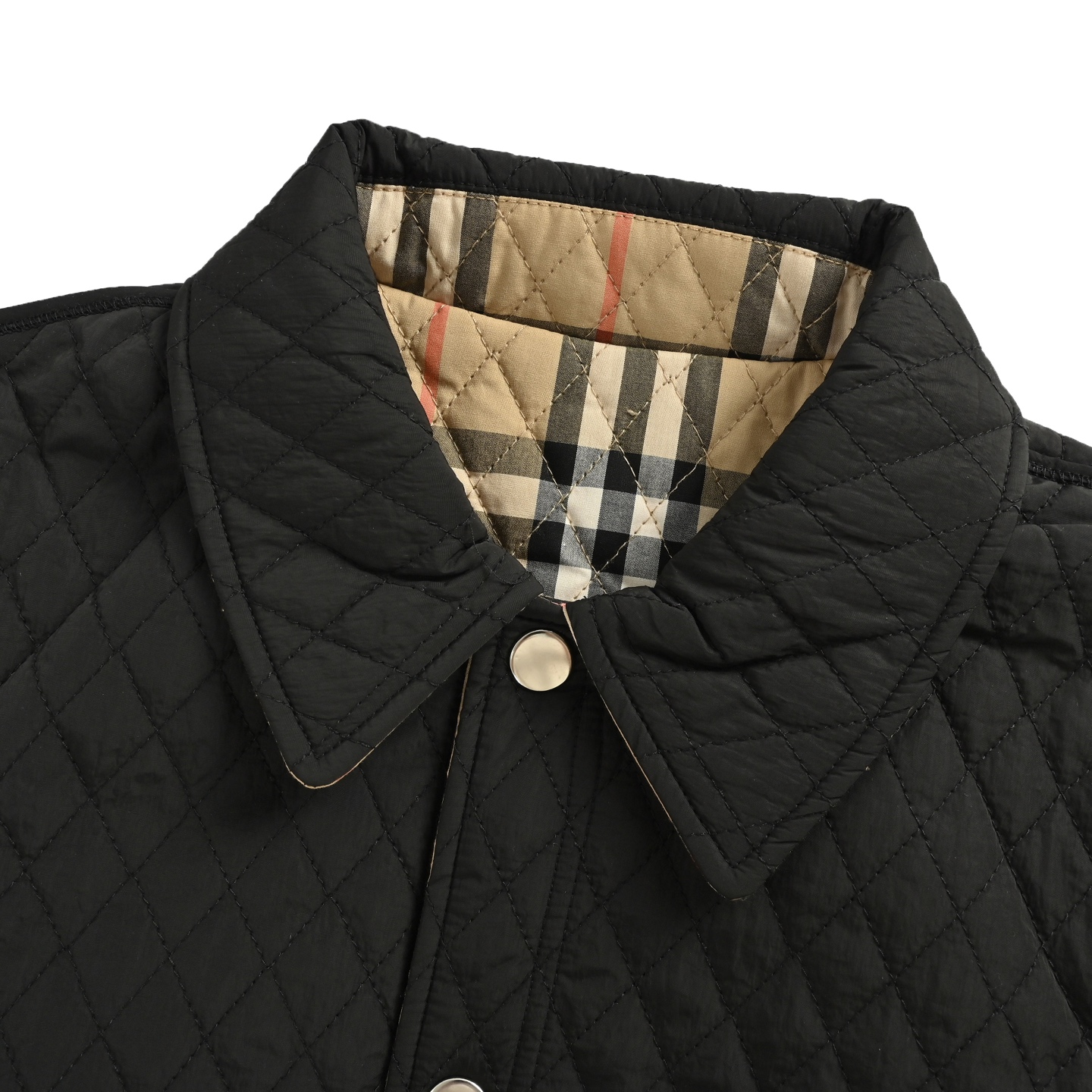 Burberry/巴宝莉 格纹双面穿菱格棉服外套