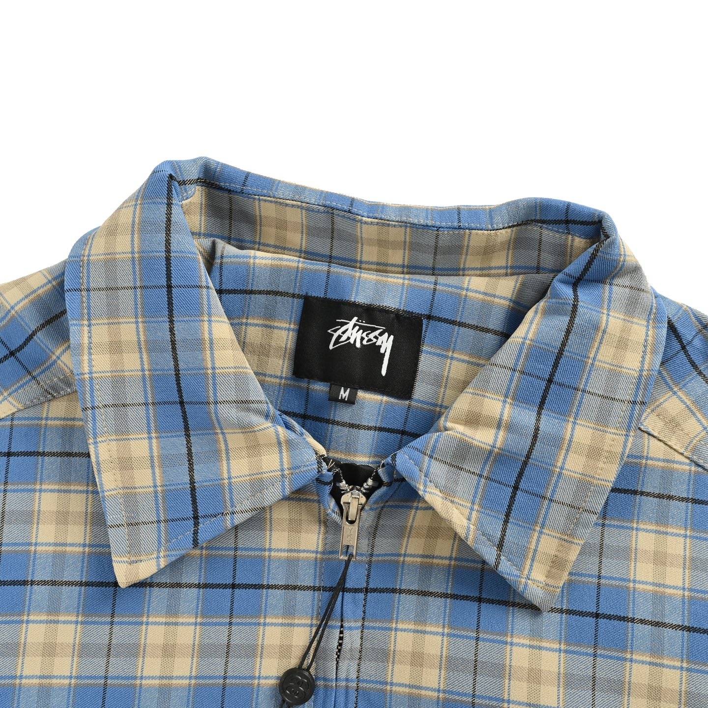 Stussy/斯图西 25Fw 小标蓝格纹夹克外套
