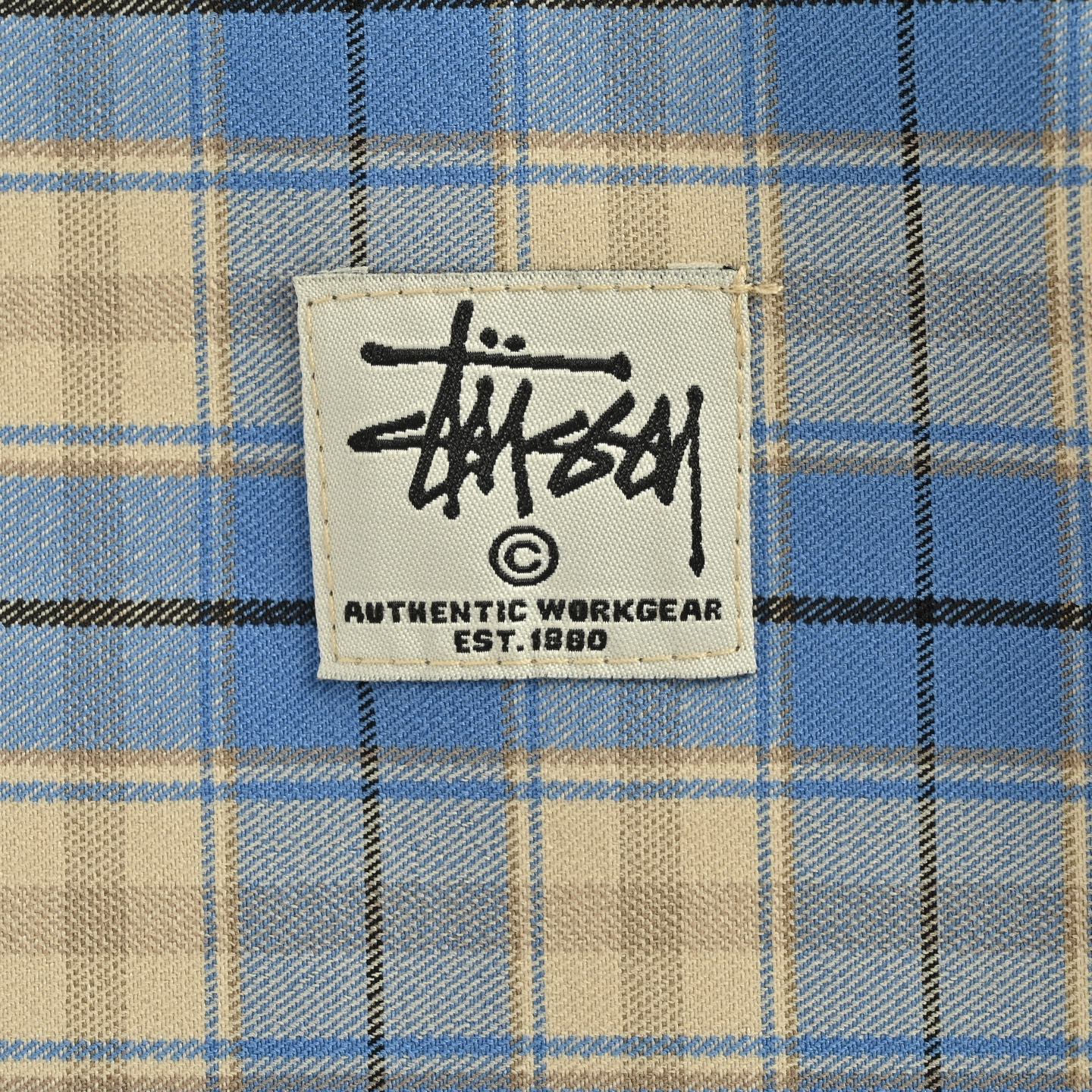 Stussy/斯图西 25Fw 小标蓝格纹夹克外套