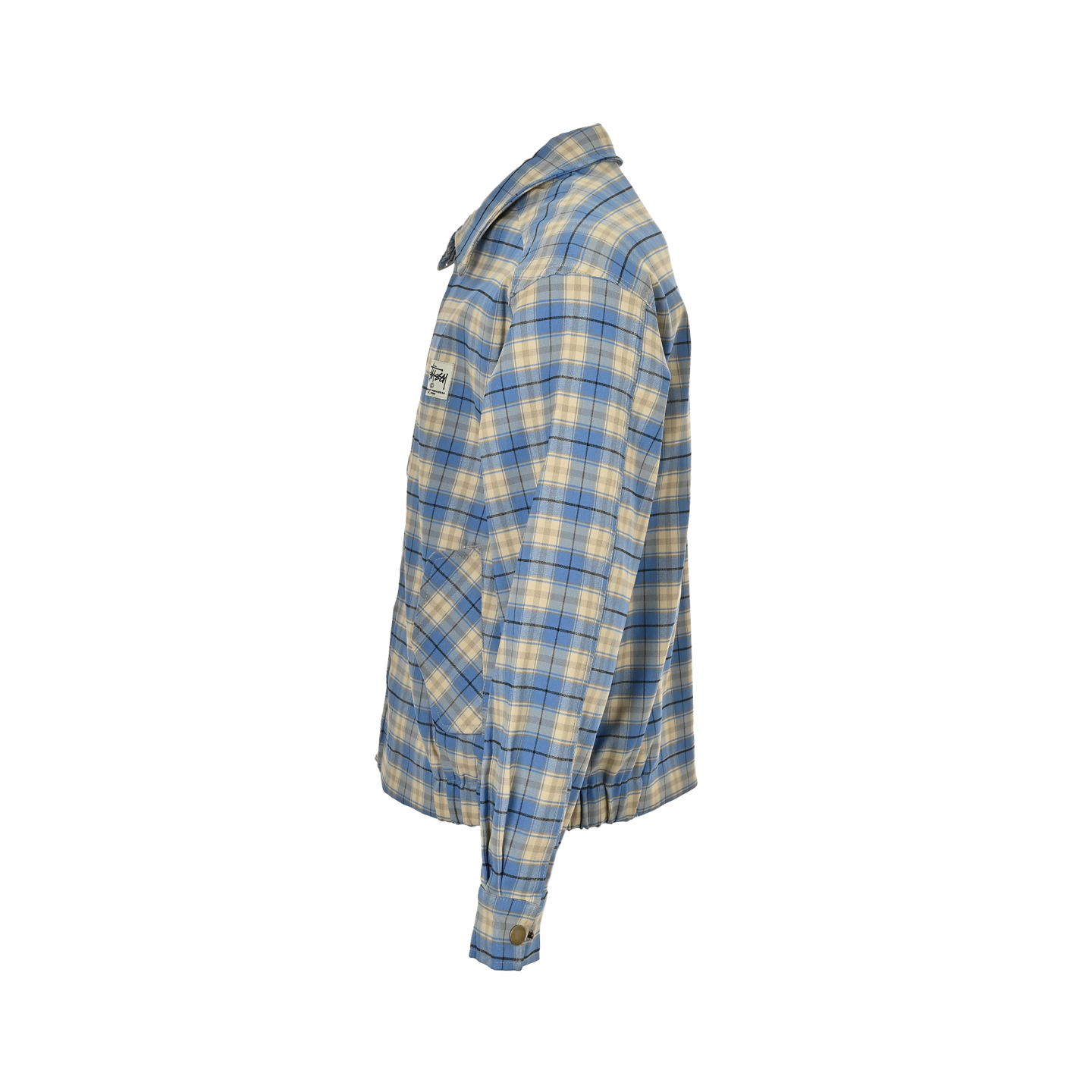 Stussy/斯图西 25Fw 小标蓝格纹夹克外套