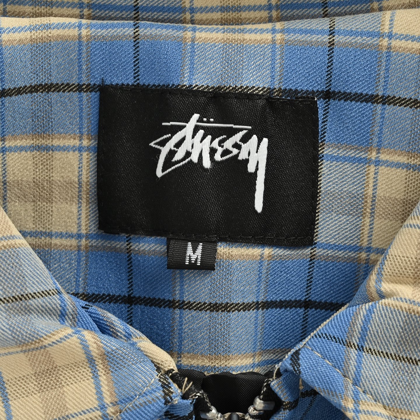 Stussy/斯图西 25Fw 小标蓝格纹夹克外套
