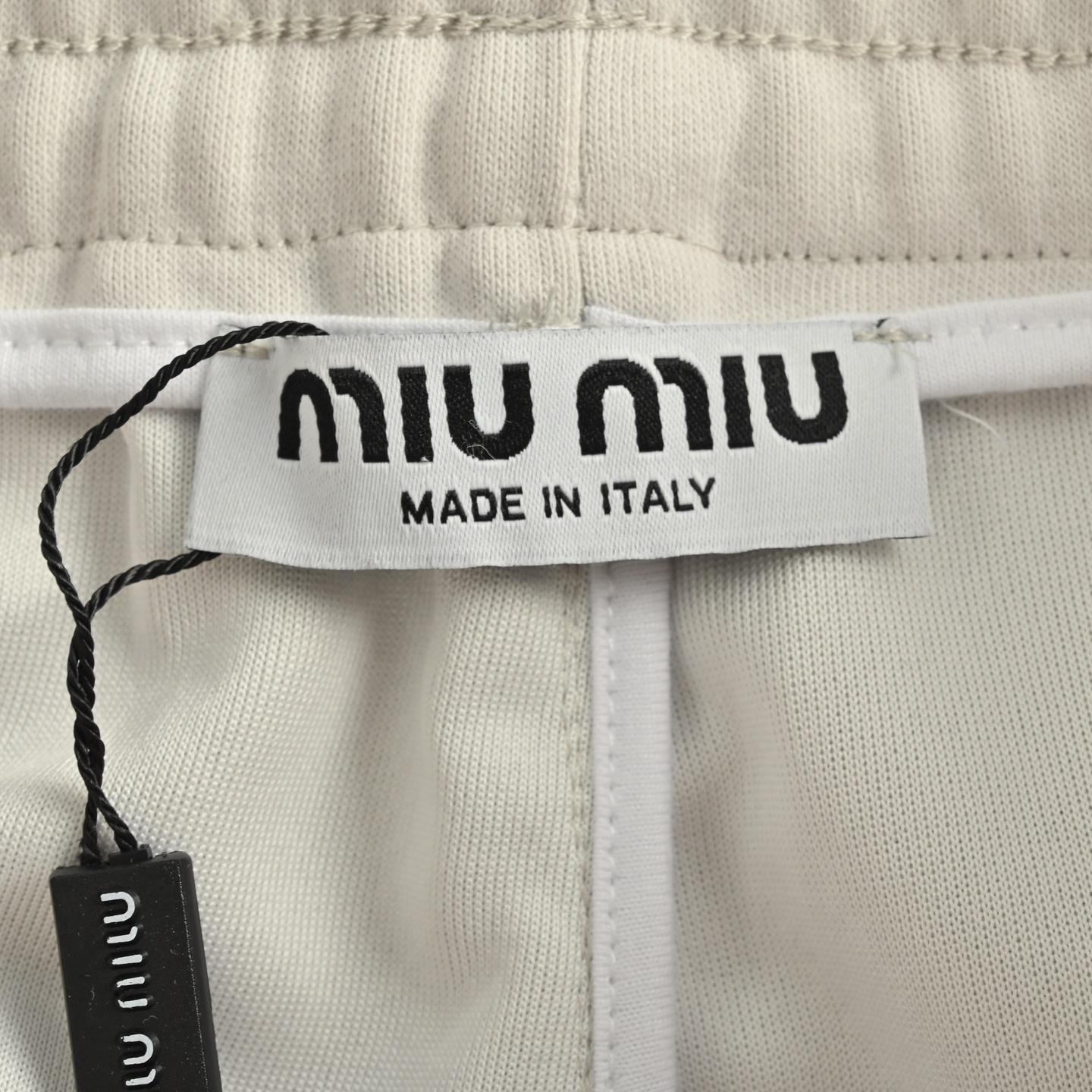 Miu Miu/缪缪 字母织带长裤 面料采用100%纯棉毛圈面料