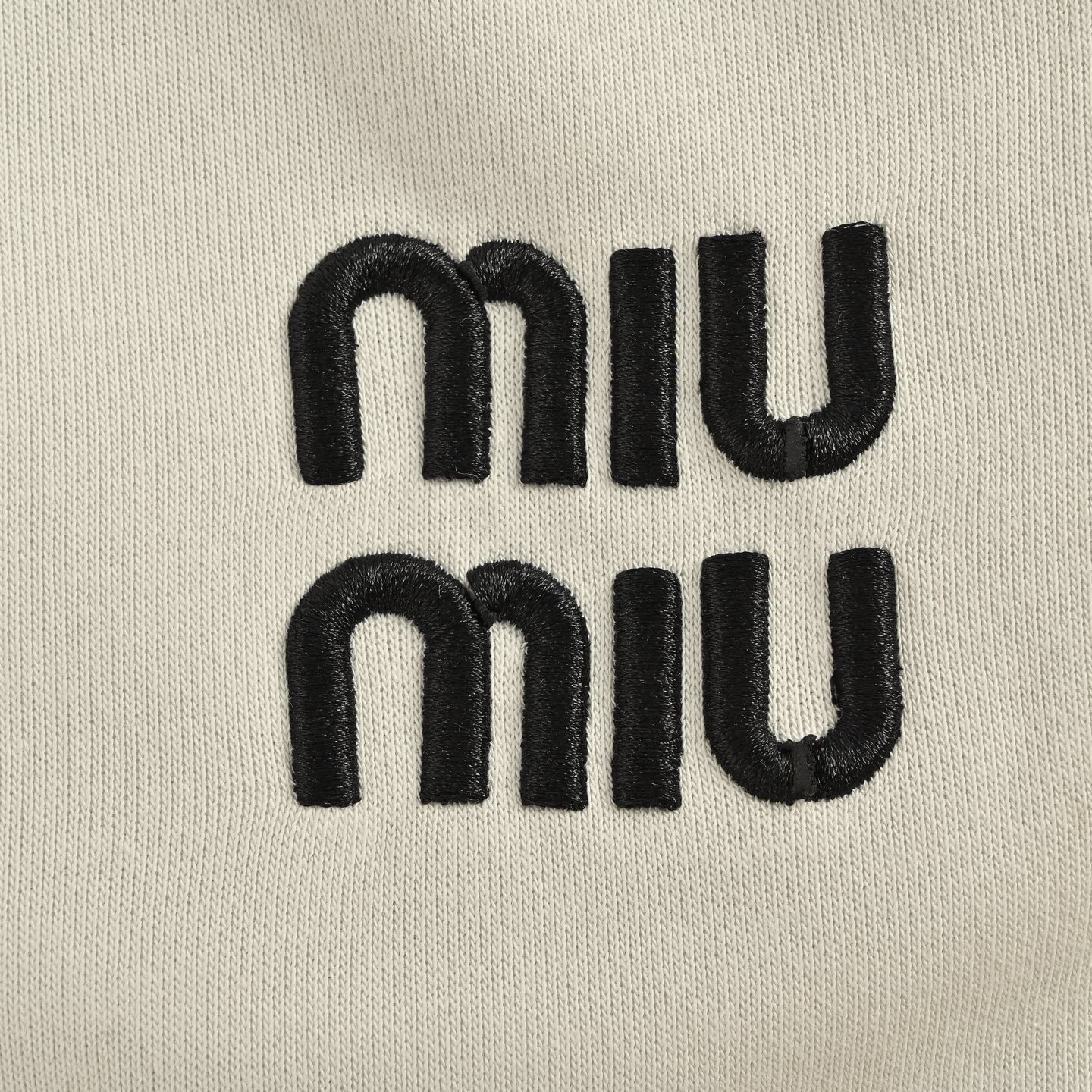 Miu Miu/缪缪 字母织带长裤 面料采用100%纯棉毛圈面料