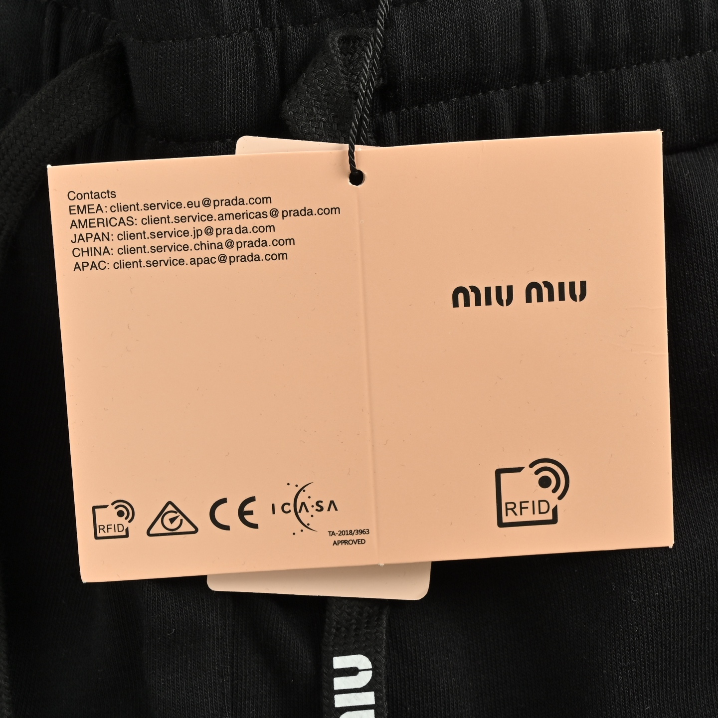 Miu Miu/缪缪 字母织带长裤 Miu Miu/缪缪 字母织带长裤