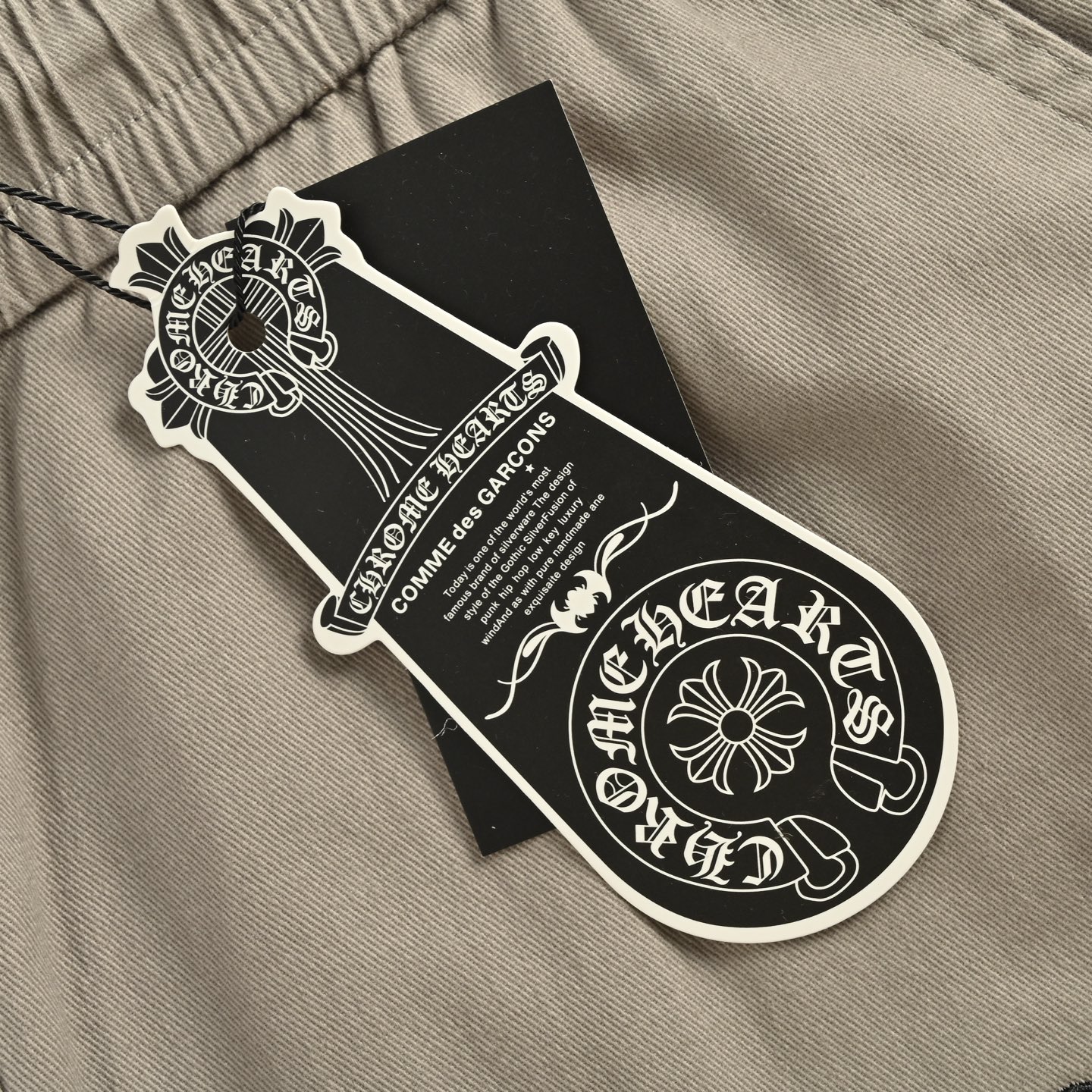 Chrome Hearts/克罗心 压皮十字架贴布刺绣长裤