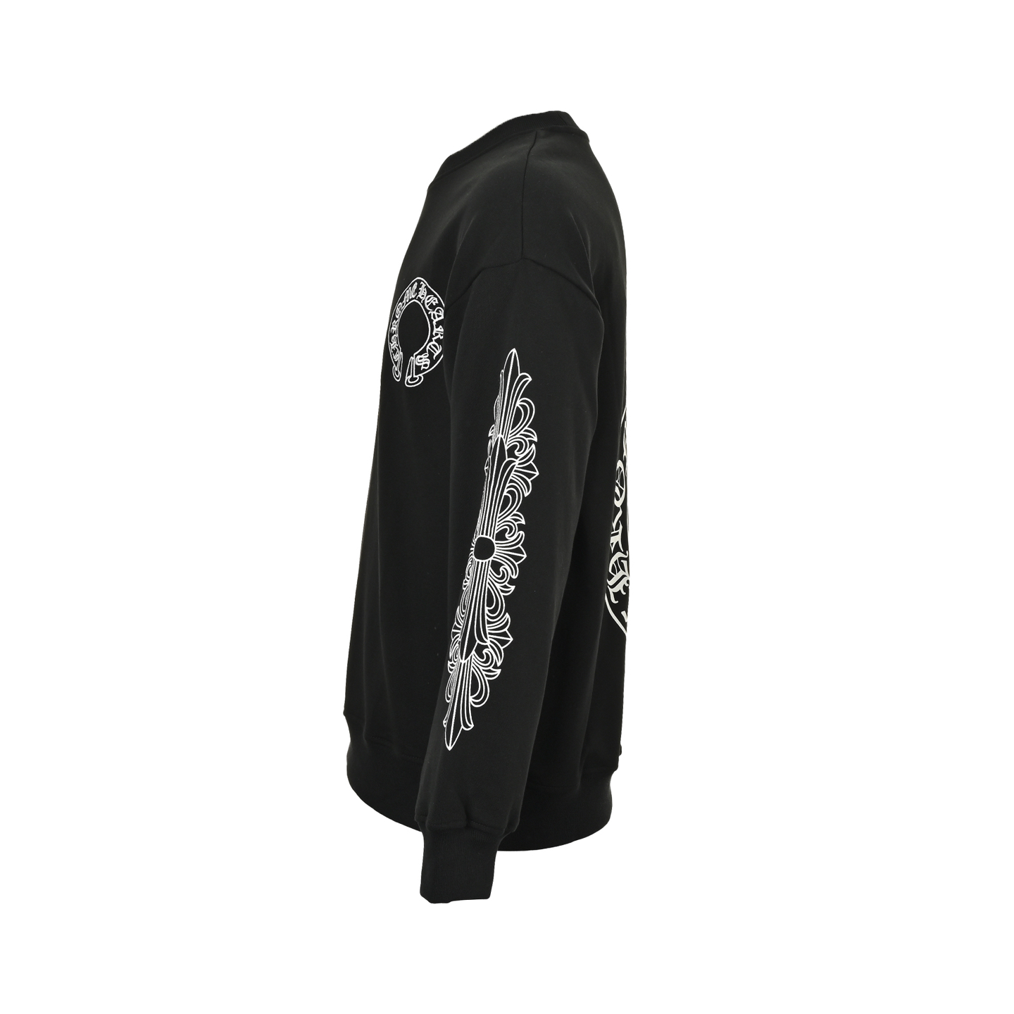 Chrome Hearts/克罗心 前后幅手袖马蹄梵文字母刺绣圆领卫衣