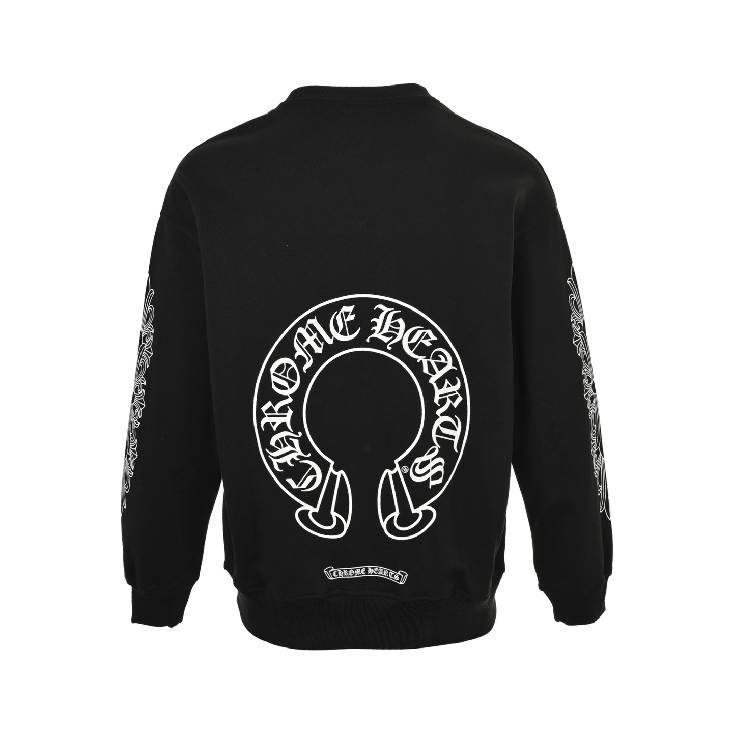 Chrome Hearts/克罗心 前后幅手袖马蹄梵文字母刺绣圆领卫衣
