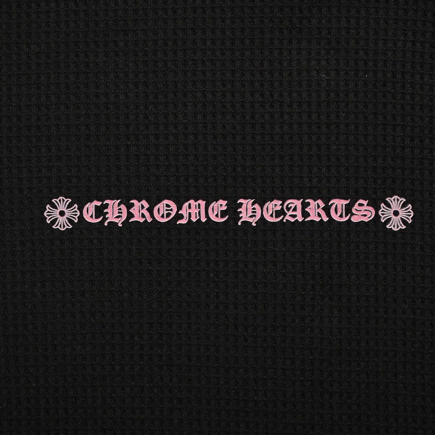Chrome Hearts/克罗心 后背粉印梵文华夫格长袖T恤-Chinese wholesaler seller Clothes Bags handbags wholesale Shoes High Quatity wholesaler seller Cheap Sneakers from China Factory Chinese suppliers china wholesale clothing wholesaler seller Chrome Hearts/克罗心 后背粉印梵文华夫格长袖T恤