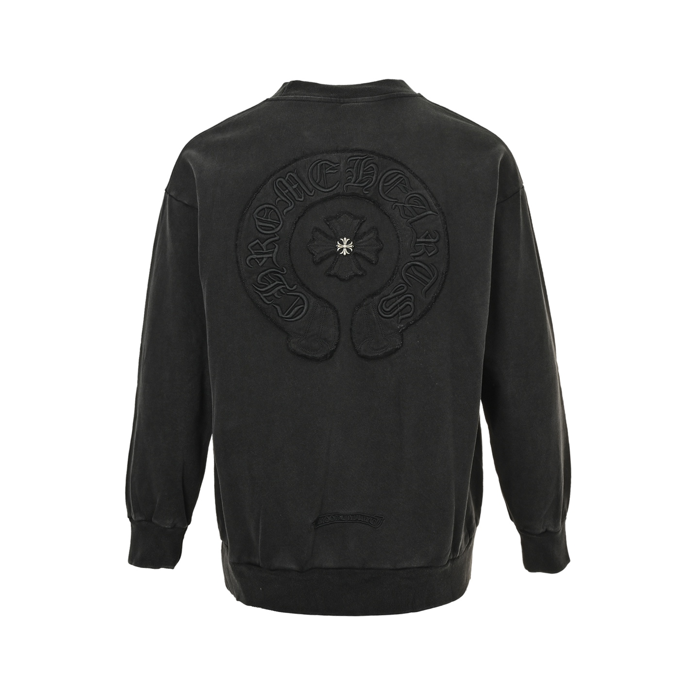Chrome Hearts/克罗心 烧花贴布做旧圆领卫衣