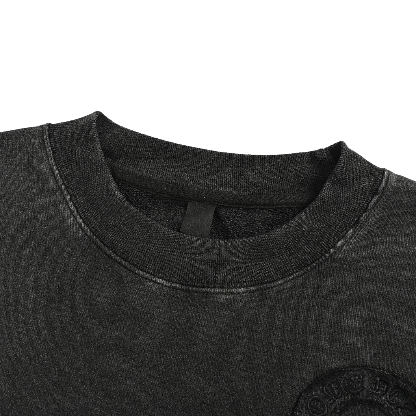 Chrome Hearts/克罗心 烧花贴布做旧圆领卫衣