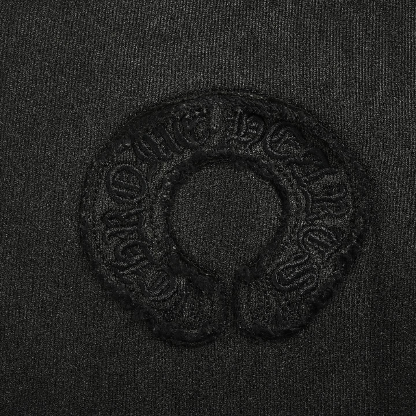 Chrome Hearts/克罗心 烧花贴布做旧圆领卫衣