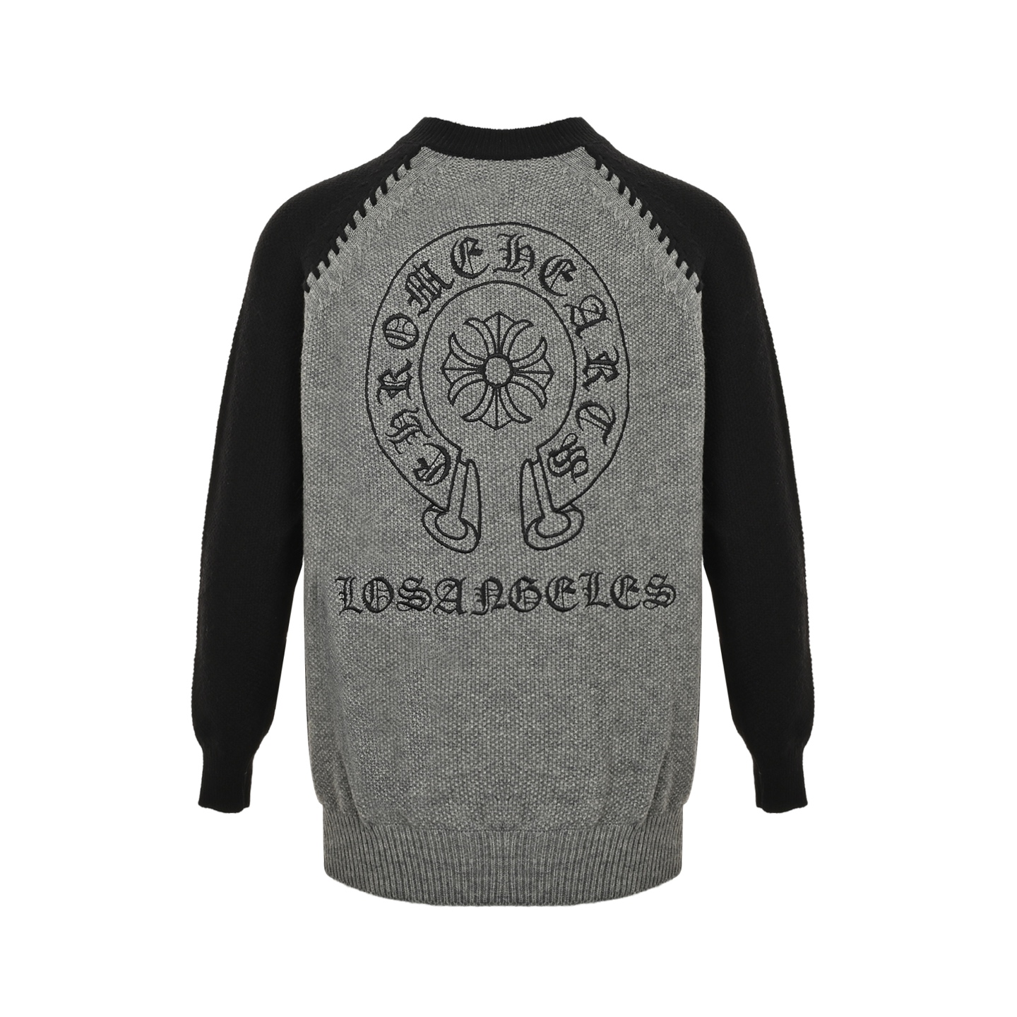 Chrome Hearts/克罗心25ss马蹄十字架刺绣插肩毛衣