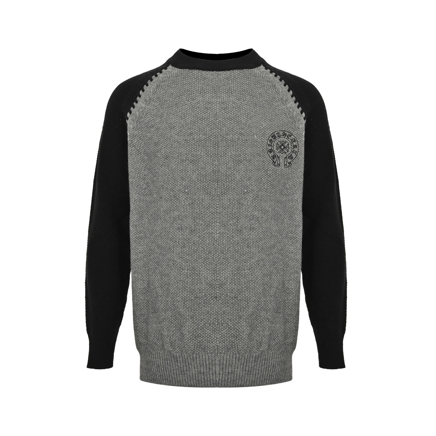 Chrome Hearts/克罗心25ss马蹄十字架刺绣插肩毛衣