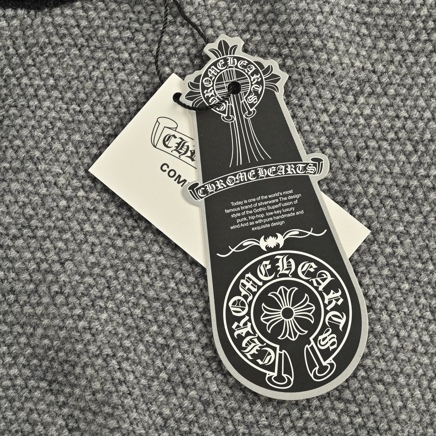 Chrome Hearts/克罗心25ss马蹄十字架刺绣插肩毛衣