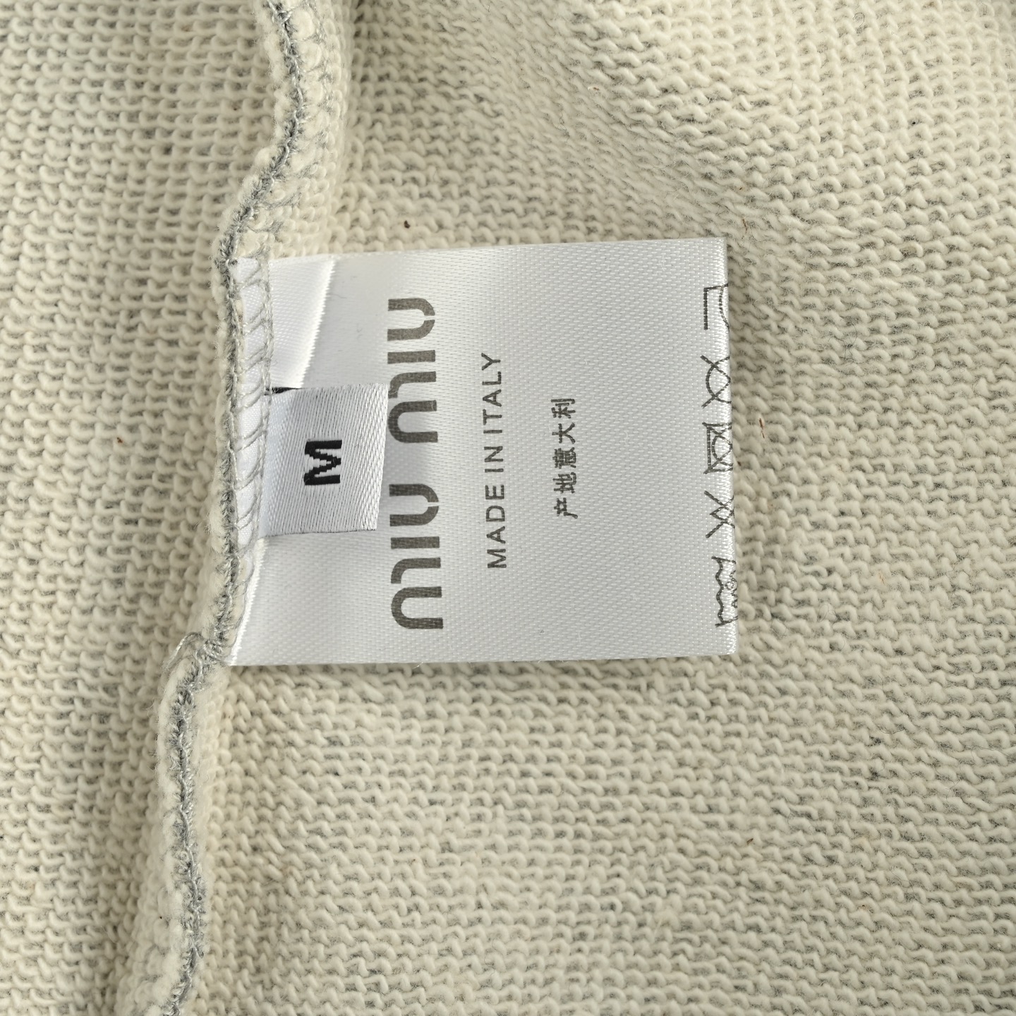 Miu Miu/缪缪 25ss 贴布字母圆领卫衣