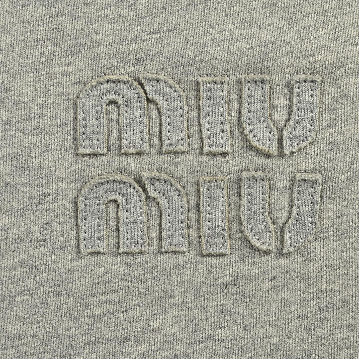 Miu Miu/缪缪 25ss 贴布字母圆领卫衣