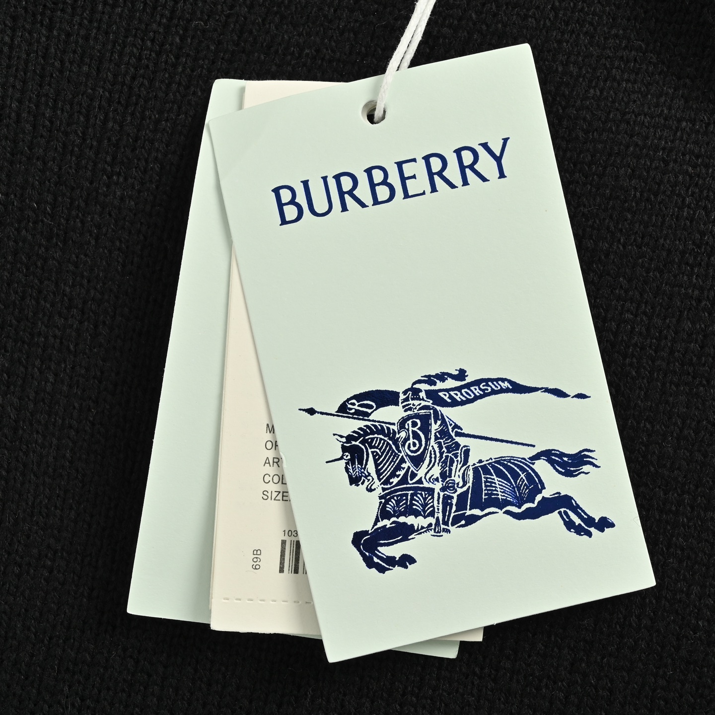 Burberry/巴宝莉 格纹战马贴布圆领毛衣