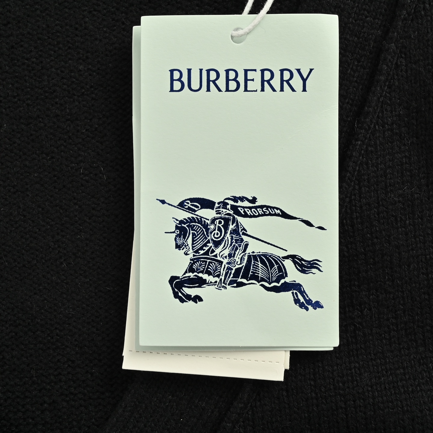 Burberry/巴宝莉 格纹战马贴布开衫毛衣