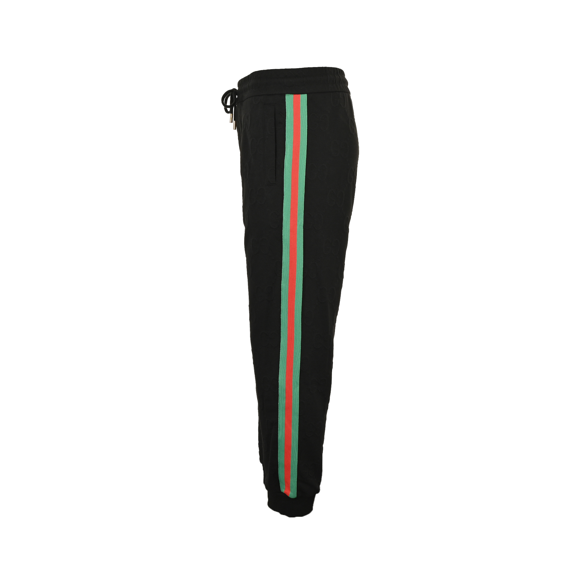 Gucci/古驰 25Fw 双G暗纹提花红绿织带套装长裤