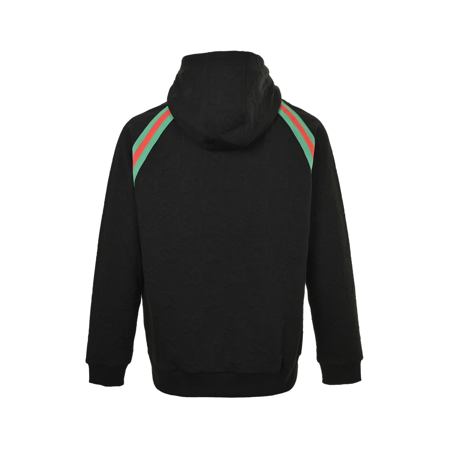 Gucci/古驰 25Fw 双G暗纹提花红绿织带套装拉链外套