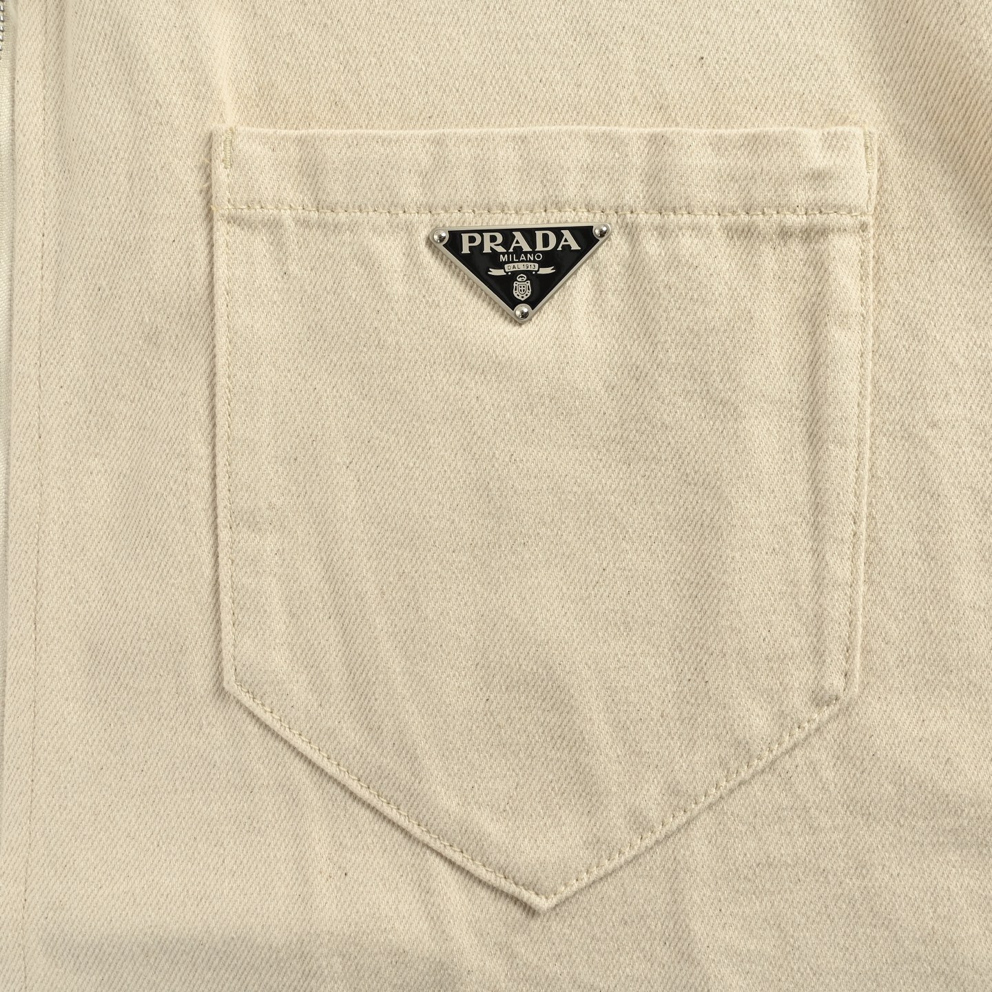 Prada/普拉达 三角标口袋拉链牛仔夹克外套