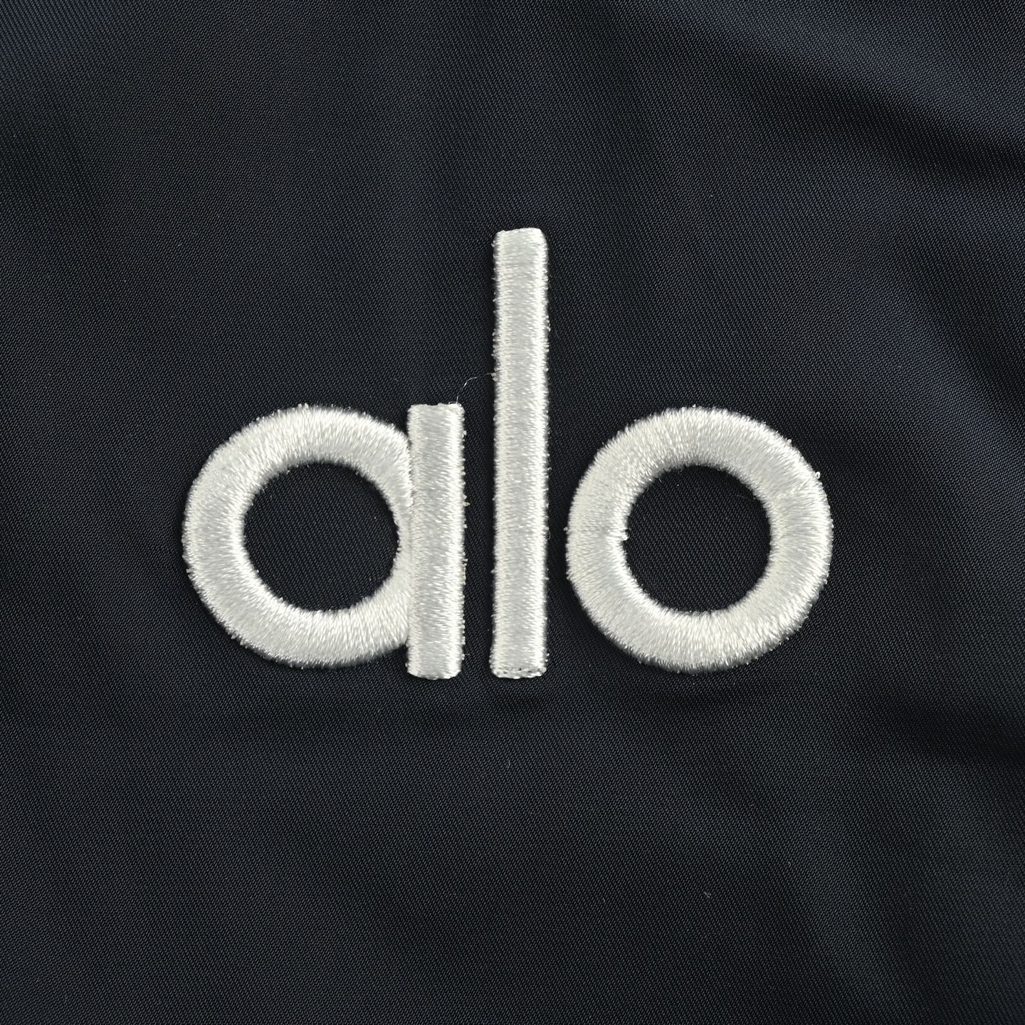 ALO 刺绣小标阔腿直筒休闲长裤