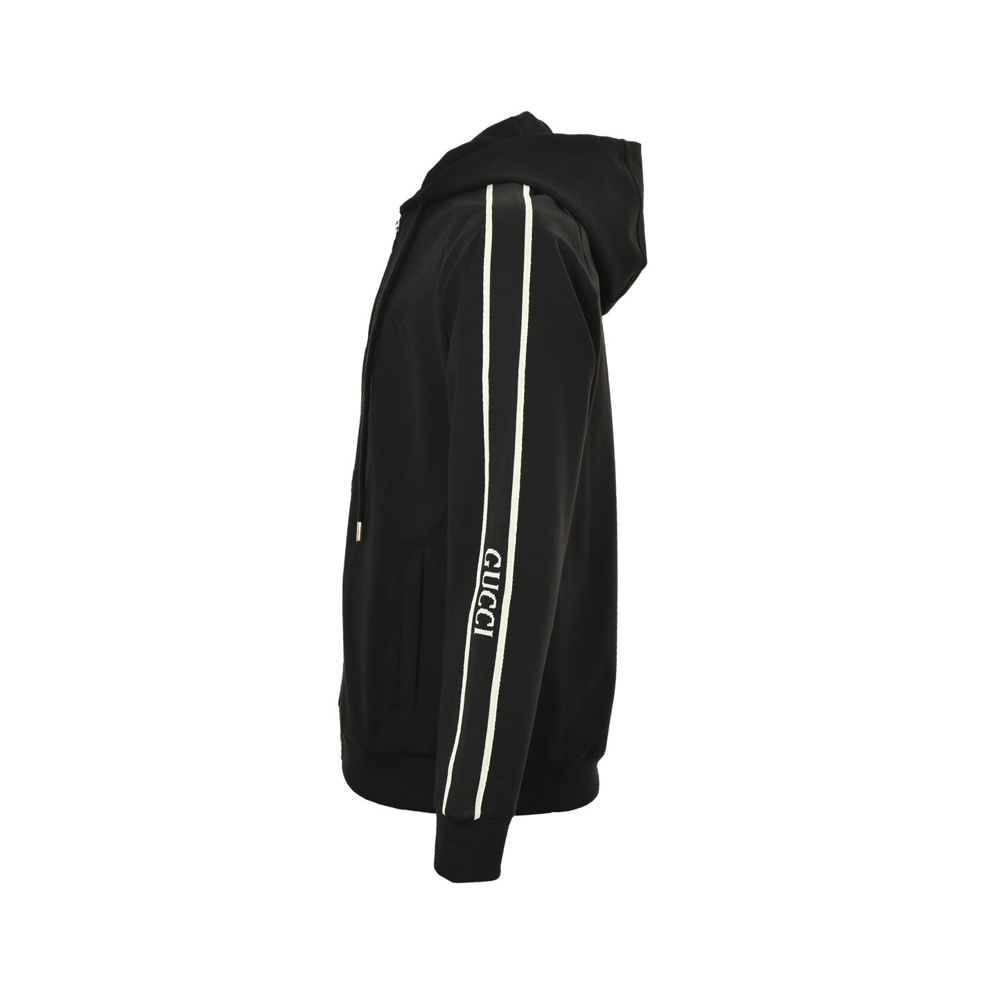 Gucci/古驰25Fw 侧边织带字母拉链外套