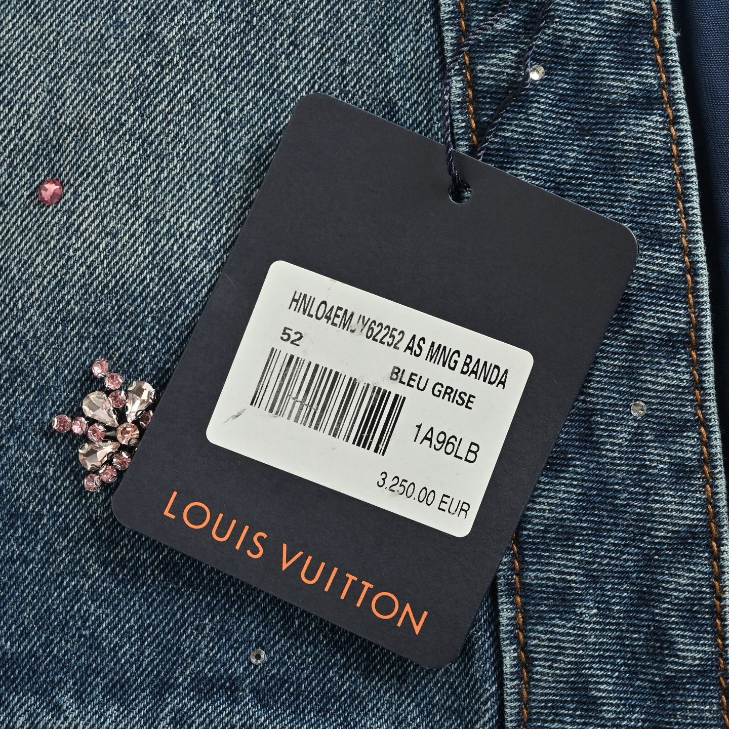 Louis Vuitton/路易威登 Nigo联名樱花手缝烫钻牛仔夹克