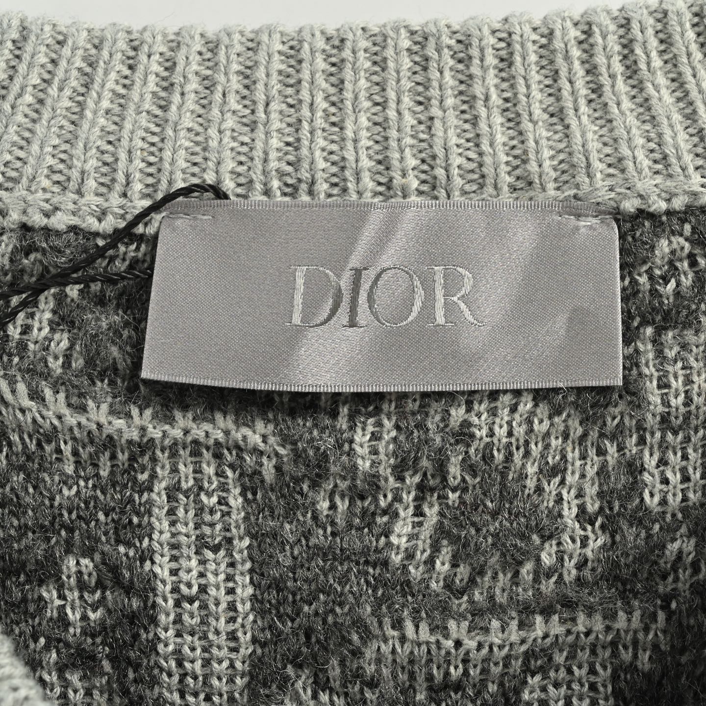 Dior/迪奥 25Fw 老花毛巾绣提花拉链圆领毛衣