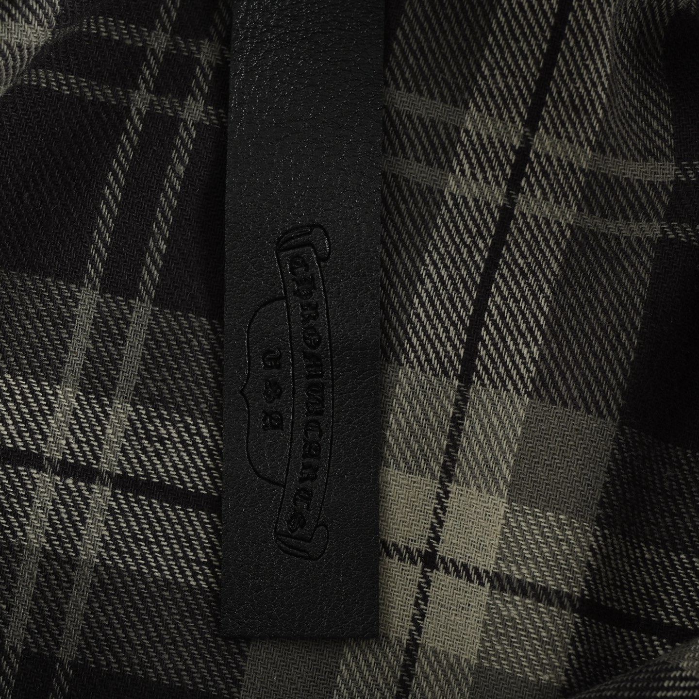 Chrome Hearts/克罗心 满印袖口贴皮格纹衬衫