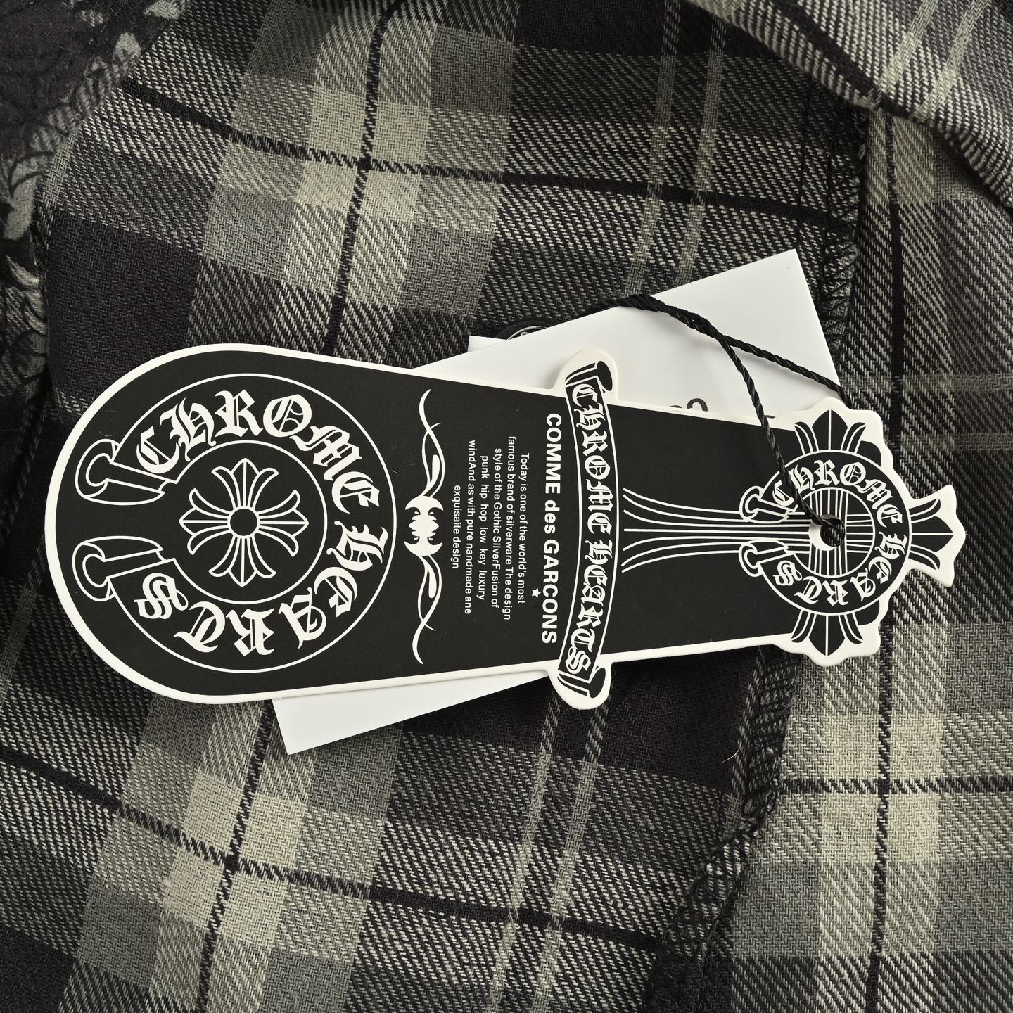 Chrome Hearts/克罗心 满印袖口贴皮格纹衬衫