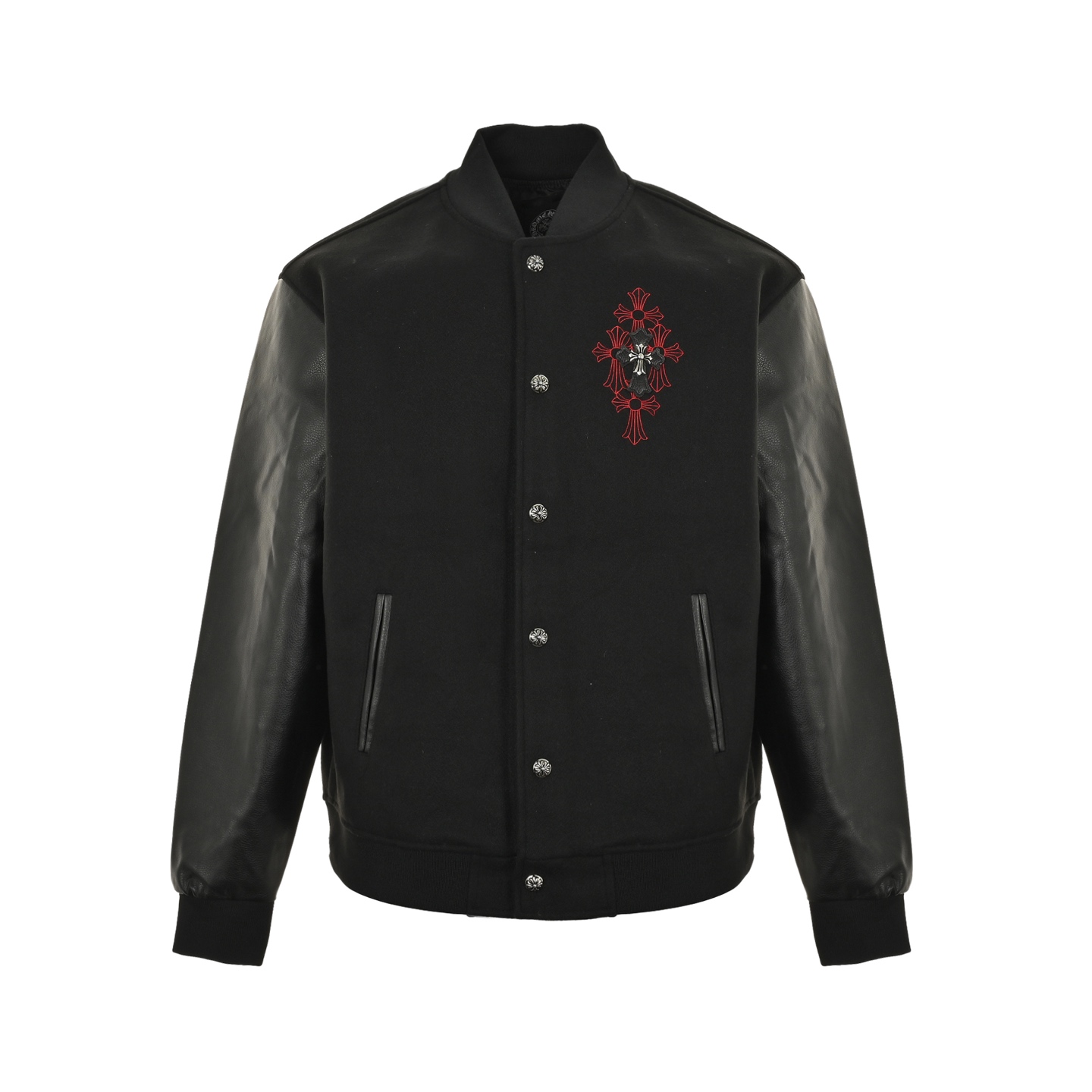 Chrome Hearts/克罗心 马蹄十字架刺绣棒球服外套-Chinese UA Cheap High Quatity Brand Clothes Bags handbags Sneakers wholesale wholesaler seller from China Factory suppliers Fashion Clothing Shoes best Quality Beautiful Price Chrome Hearts/克罗心 马蹄十字架刺绣棒球服外套