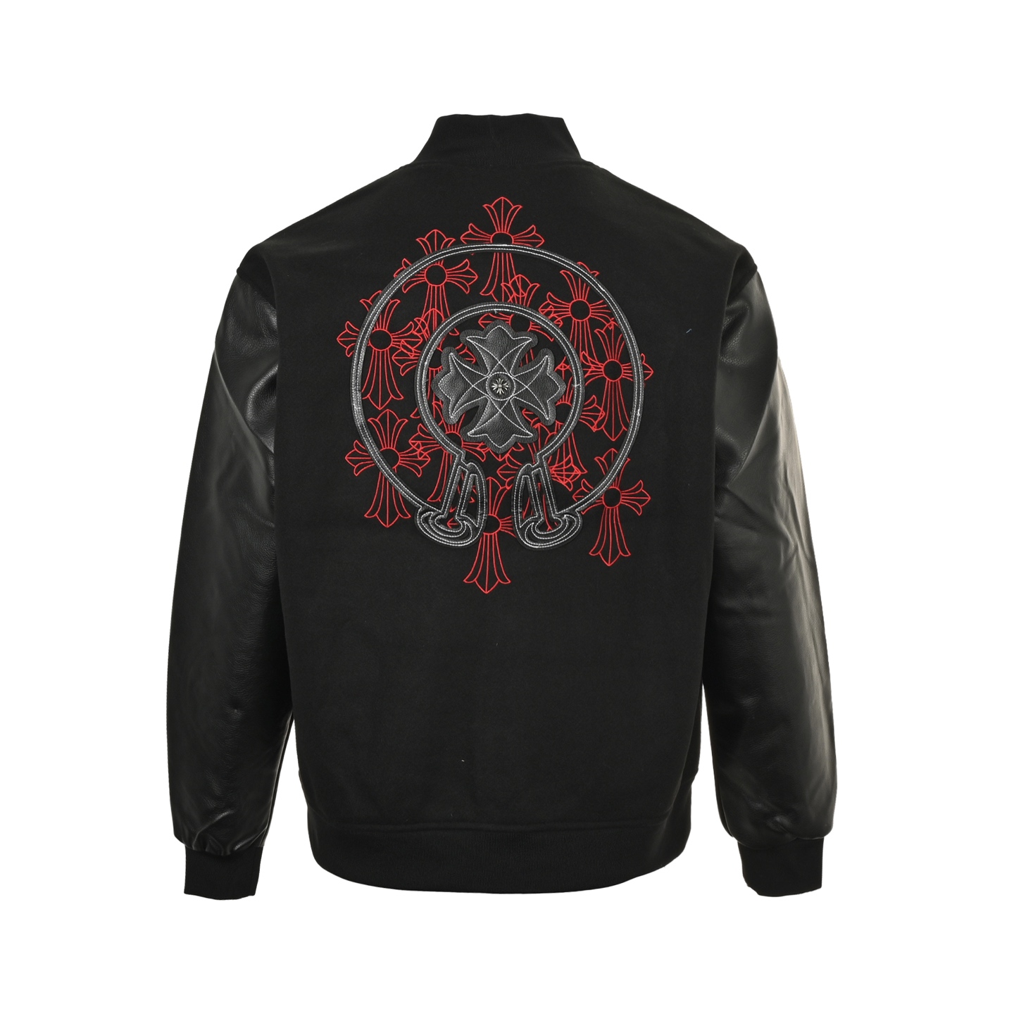 Chrome Hearts/克罗心 马蹄十字架刺绣棒球服外套-Chinese UA Cheap High Quatity Brand Clothes Bags handbags Sneakers wholesale wholesaler seller from China Factory suppliers Fashion Clothing Shoes best Quality Beautiful Price Chrome Hearts/克罗心 马蹄十字架刺绣棒球服外套