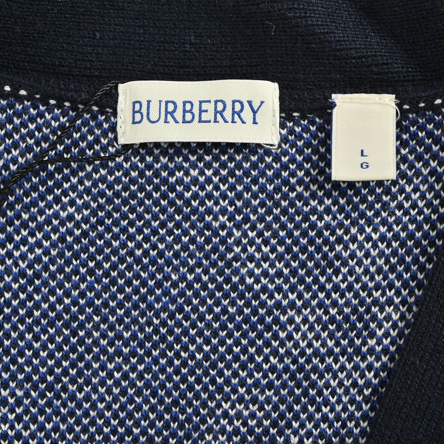 Burberry/巴宝莉 菱形斜格纹针织开衫毛衣