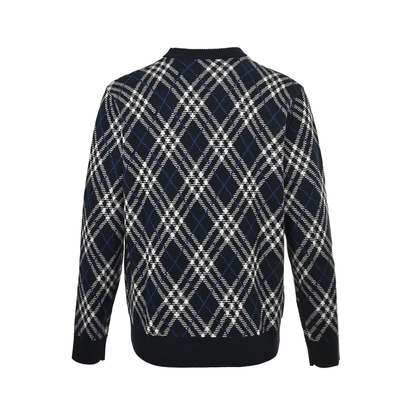 Burberry/巴宝莉 菱形斜格纹针织圆领毛衣