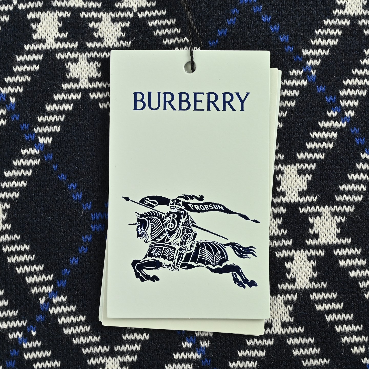 Burberry/巴宝莉 菱形斜格纹针织圆领毛衣