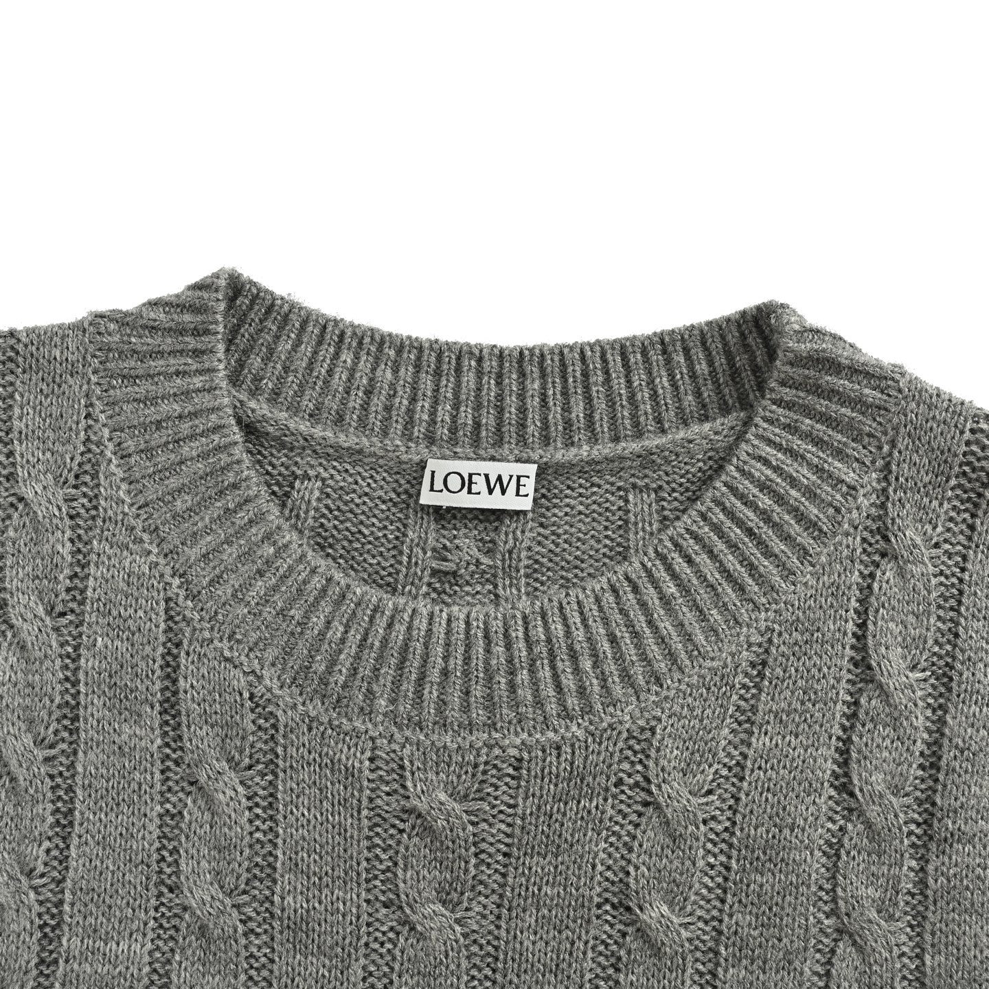 Loewe/罗意威 25Fw 复古麻花针织圆领毛衣