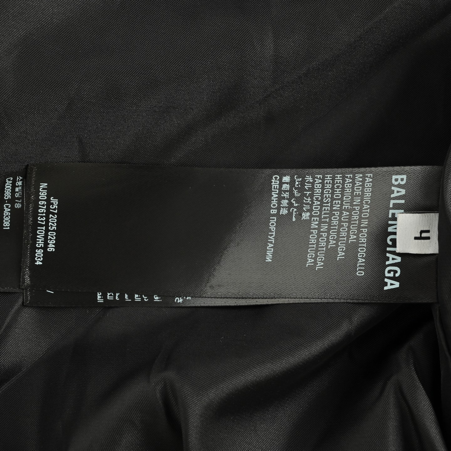 Balenciaga/巴黎世家 刺绣袖章皮革夹克外套