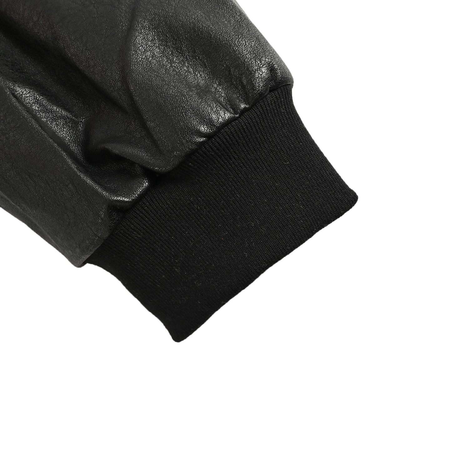 Balenciaga/巴黎世家 刺绣袖章皮革夹克外套