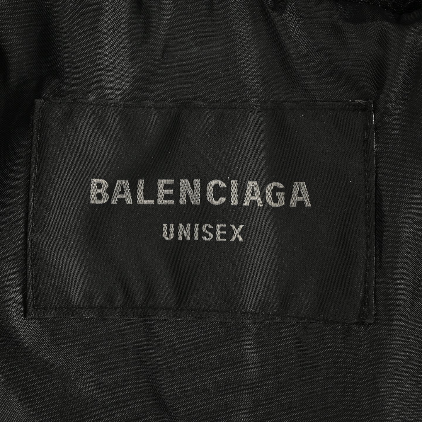 Balenciaga/巴黎世家 刺绣袖章皮革夹克外套