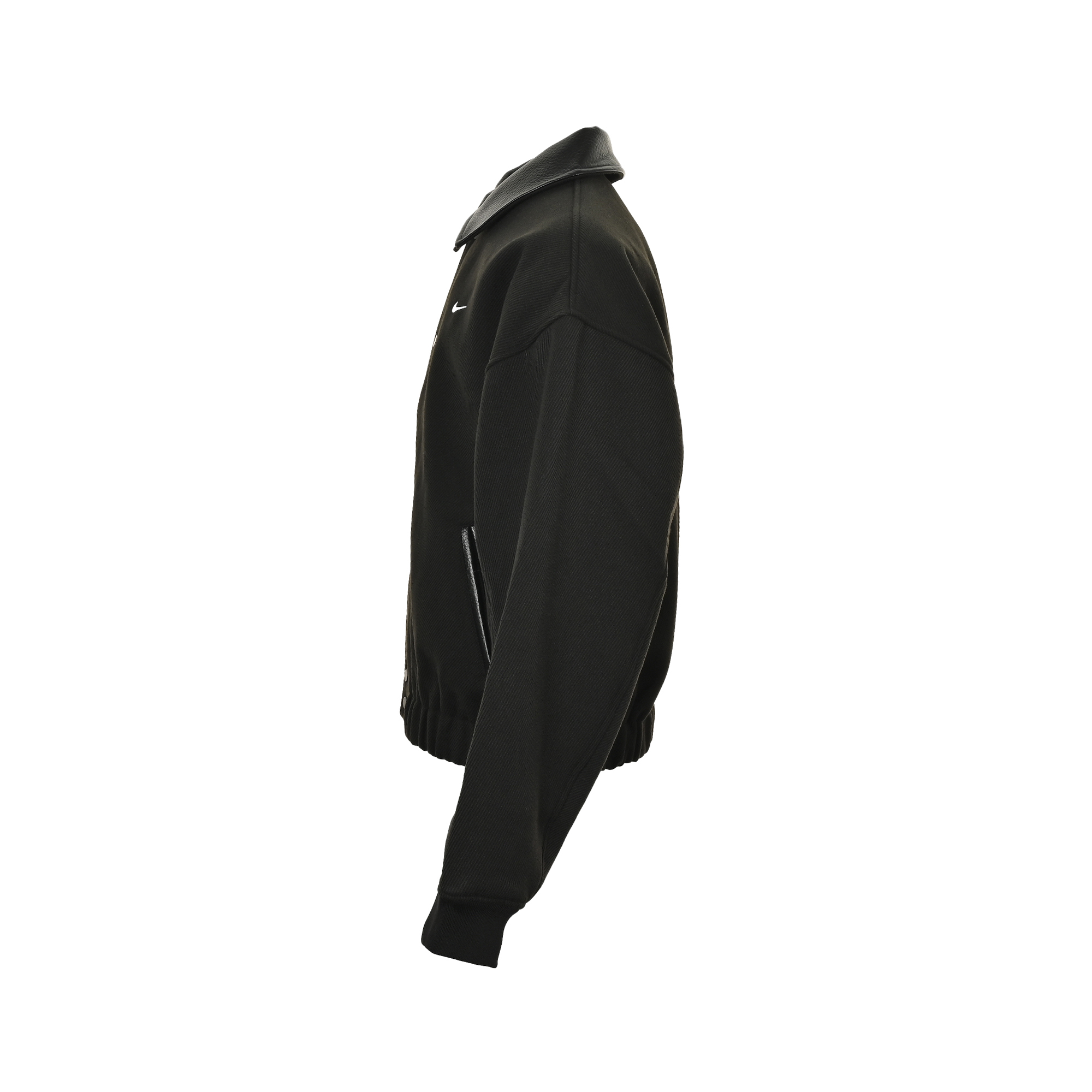 Nike Solo Wool Varsity 毛呢皮质翻领夹克外套