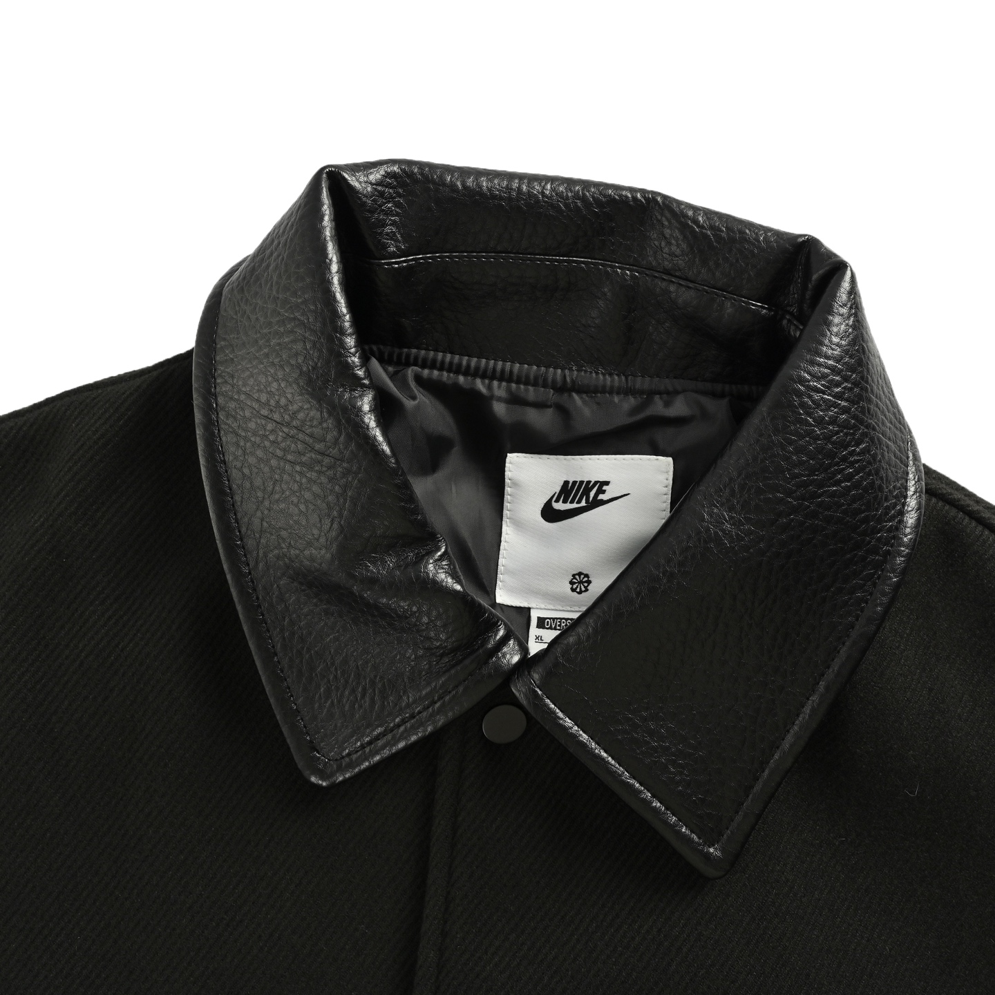 Nike Solo Wool Varsity 毛呢皮质翻领夹克外套