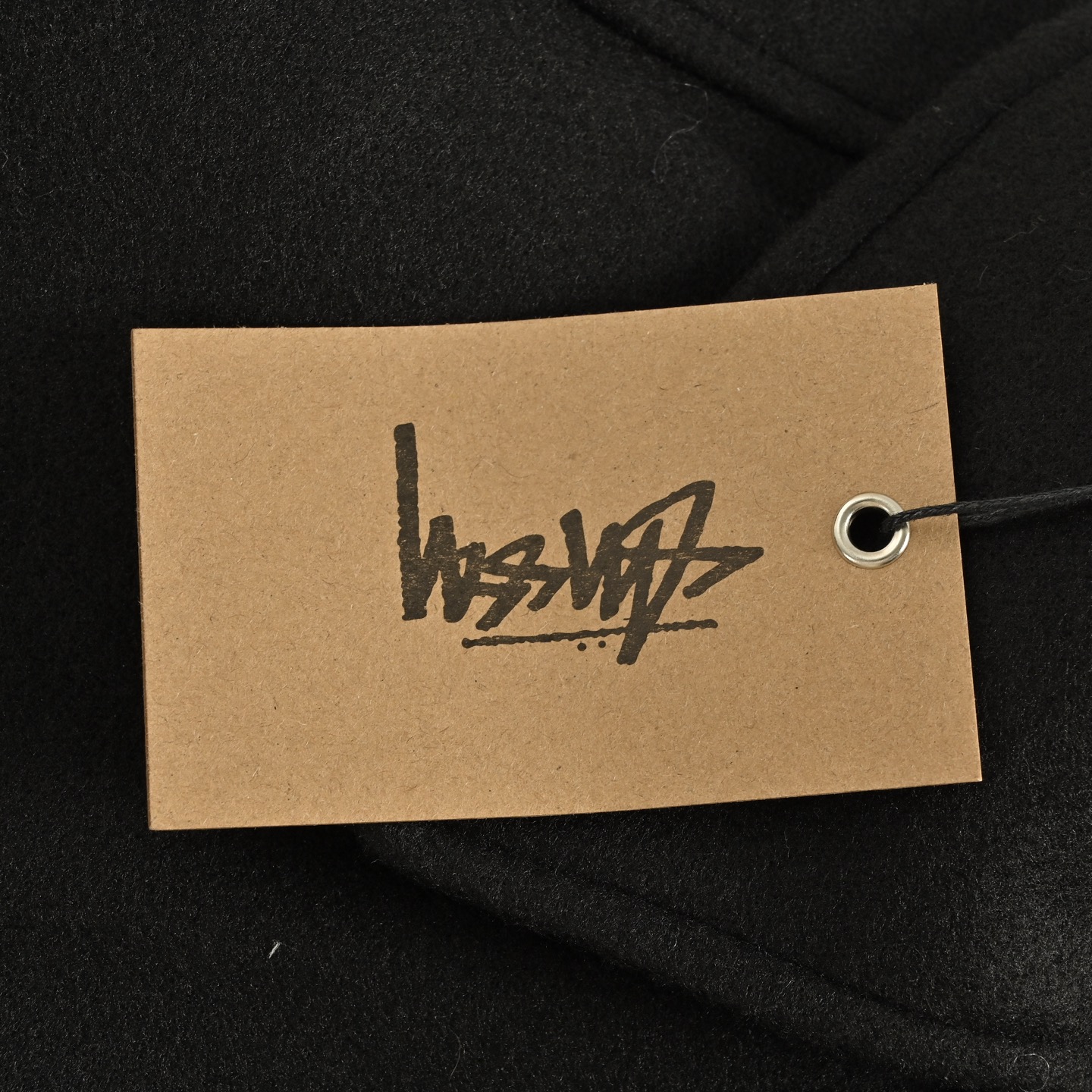 Stussy/斯图西 徽标刺绣植绒雪尼尔图案皮质夹克外套
