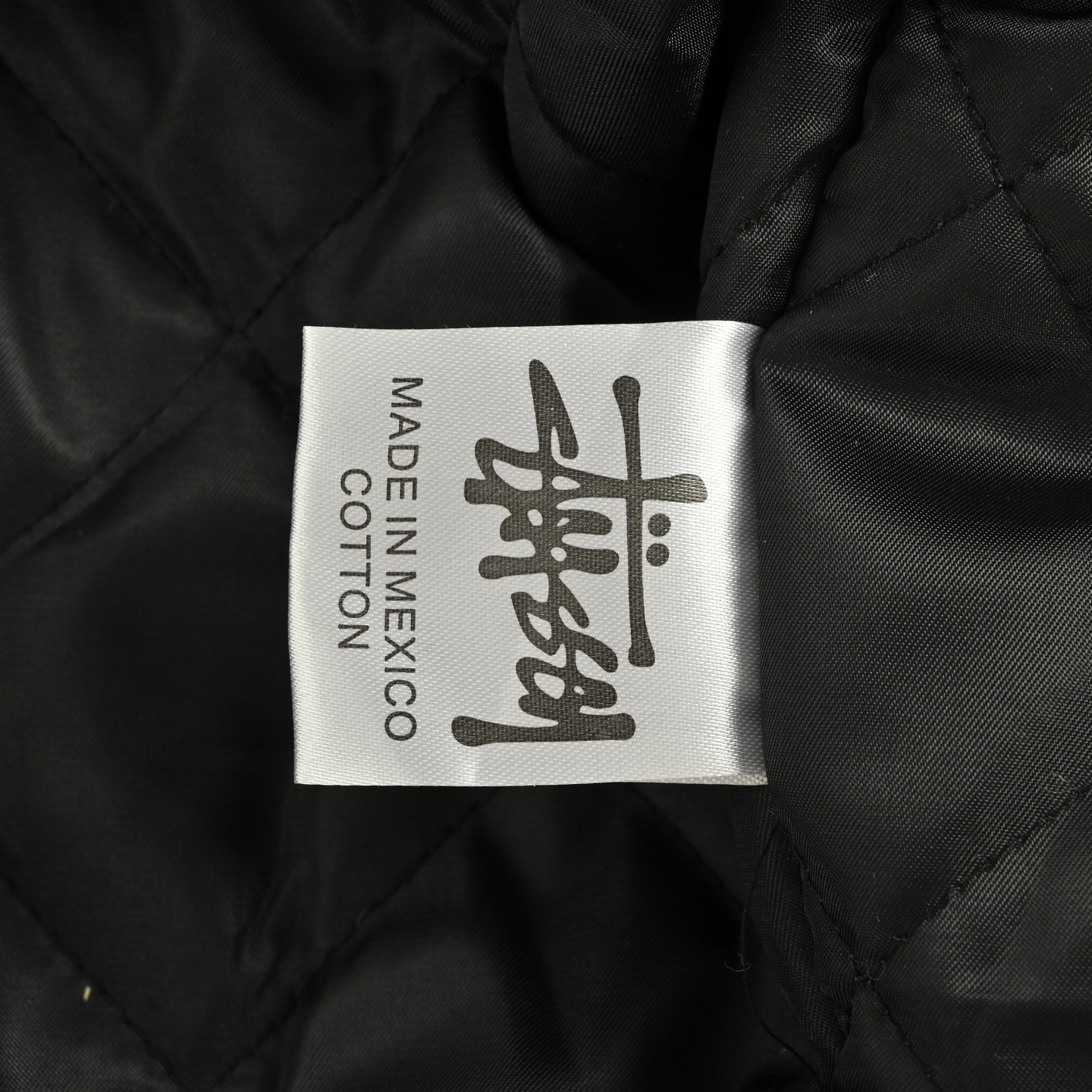 Stussy/斯图西 徽标刺绣植绒雪尼尔图案皮质夹克外套